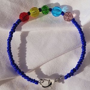 Handmade Beaded Bracelet: Glass chakras